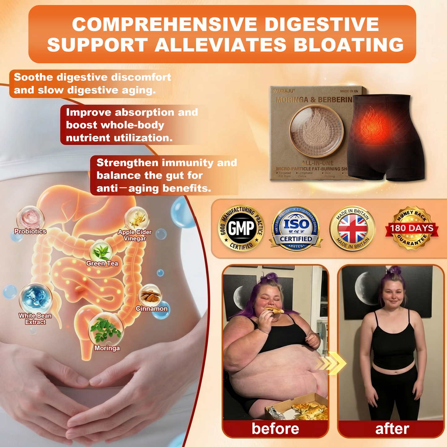 模板图版PAURAJU® 30-Min All-in-One Micro-Particle Fat-Burning Shorts✅Ignites deep microcirculation to melt fat, flush toxins, and reverse metabolic aging. 英国