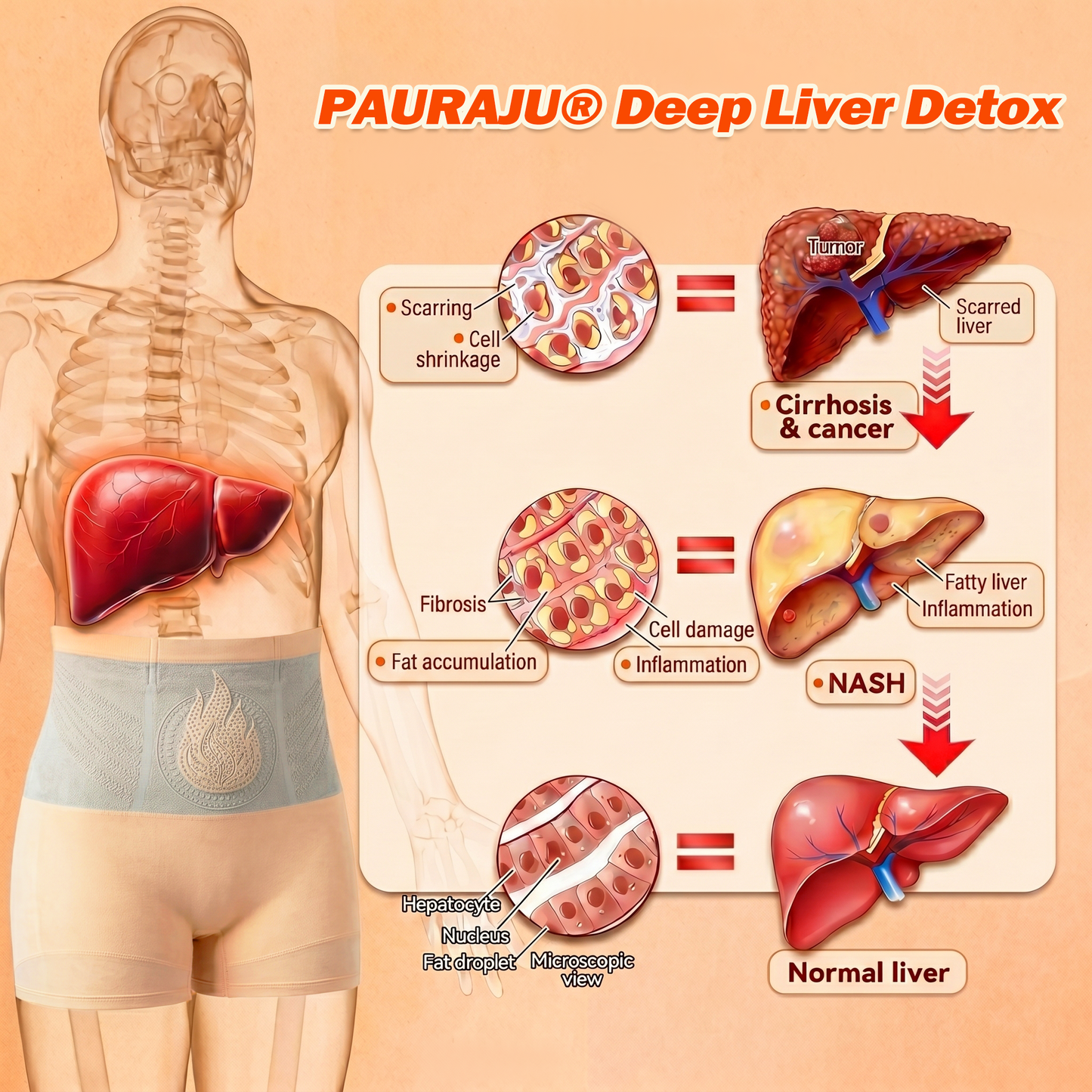模板图版PAURAJU® 30-Min All-in-One Micro-Particle Fat-Burning Shorts✅Ignites deep microcirculation to melt fat, flush toxins, and reverse metabolic aging. 英国